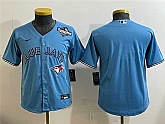 Youth Toronto Blue Jays Blank Blue 2025 World Series Cool Base Stitched Jersey,baseball caps,new era cap wholesale,wholesale hats