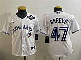 Youth Toronto Blue Jays #47 Addison Barger White 2025 World Series Cool Base Stitched Jersey,baseball caps,new era cap wholesale,wholesale hats
