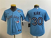 Youth Toronto Blue Jays #30 Alejandro Kirk Blue 2025 World Series Cool Base Stitched Jersey,baseball caps,new era cap wholesale,wholesale hats