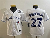 Youth Toronto Blue Jays #27 Vladimir Guerrero Jr. White 2025 World Series Cool Base Stitched Jersey,baseball caps,new era cap wholesale,wholesale hats