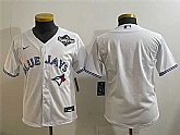 Youth Toronto Blue Jays Blank White 2025 World Series Cool Base Stitched Jersey,baseball caps,new era cap wholesale,wholesale hats