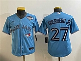 Youth Toronto Blue Jays #27 Vladimir Guerrero Jr. Blue 2025 World Series Cool Base Stitched Jersey,baseball caps,new era cap wholesale,wholesale hats