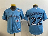 Youth Toronto Blue Jays #22 Ernie Clement Blue 2025 World Series Cool Base Stitched Jersey,baseball caps,new era cap wholesale,wholesale hats