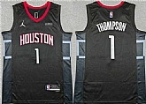 Men's Houston Rockets #1 Amen Thompson Black Statement Edition Stitched Jersey,baseball caps,new era cap wholesale,wholesale hats