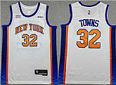 Men's New Yok Knicks #32 Karl-Anthony Towns White 2024-25 City Edition Stitched Jersey,baseball caps,new era cap wholesale,wholesale hats