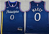 Men's Philadelphia 76ers #0 Tyrese Maxey Navy 2025-26 City Edition Stitched Jersey,baseball caps,new era cap wholesale,wholesale hats