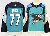 Men's San Jose Sharks #77 Michael Misa Teal 2025 Alternate Stitched Hockey Jersey,baseball caps,new era cap wholesale,wholesale hats