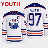 Youth Edmonton Oilers #97 Connor Mcdavid white adidas away stitched Jersey,baseball caps,new era cap wholesale,wholesale hats