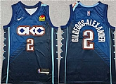 Men's Oklahoma City Thunder #2 Shai Gilgeous-Alexander Navy 2025-26 City Edition Stitched Jersey,baseball caps,new era cap wholesale,wholesale hats