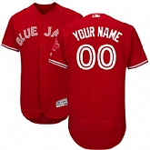 Men's Toronto Blue Jays Majestic Flex Base Authentic Collection Red Custom Jersey,baseball caps,new era cap wholesale,wholesale hats
