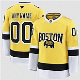 Men's Boston Bruins Active Player Custom Gold 2026 Stadium Series Stitched Hockey Jersey,baseball caps,new era cap wholesale,wholesale hats