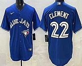 Men's Toronto Blue Jays #22 Ernie Clement Blue Cool Base Jersey,baseball caps,new era cap wholesale,wholesale hats