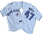 Men's Toronto Blue Jays #47 Addison Barger White Cool Base Jersey,baseball caps,new era cap wholesale,wholesale hats
