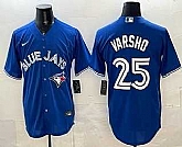 Men's Toronto Blue Jays #25 Daulton Varsho Blue Cool Base Jersey,baseball caps,new era cap wholesale,wholesale hats
