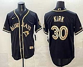 Men's Toronto Blue Jays #30 Alejandro Kirk Black Gold Limited Stitched Jersey,baseball caps,new era cap wholesale,wholesale hats