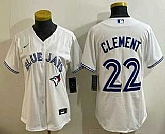 Women's Toronto Blue Jays #22 Ernie Clement White Cool Base Jersey,baseball caps,new era cap wholesale,wholesale hats