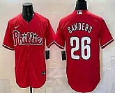 Men's Philadelphia Phillies #26 Ben Sanders Red Cool Base Stitched Jersey,baseball caps,new era cap wholesale,wholesale hats