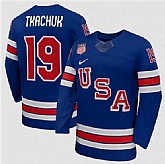 Men's USA #19 Matthew Tkachuk Royal 2026 Stitched Jersey Dzhi,baseball caps,new era cap wholesale,wholesale hats