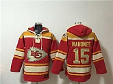 Men's Kansas City Chiefs #15 Patrick Mahomes Red Lace-Up Pullover Hoodie,baseball caps,new era cap wholesale,wholesale hats