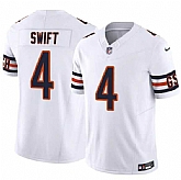 Men's Chicago Bears #4 D'Andre Swift White 2025 F.U.S.E. Vapor Untouchable Limited Stitched Jersey Dzhi,baseball caps,new era cap wholesale,wholesale hats