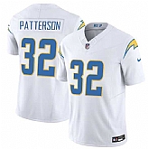 Men's Los Angeles Chargers #32 Jaret Patterson White 2025 F.U.S.E. Vapor Limited Stitched Jersey Dzhi,baseball caps,new era cap wholesale,wholesale hats