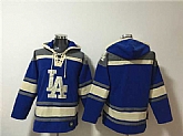 Men's Los Angeles Dodgers Blank Blue Ageless Must-Have Lace-Up Pullover Hoodie,baseball caps,new era cap wholesale,wholesale hats