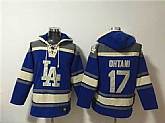 Men's Los Angeles Dodgers #17 Shohei Ohtani Blue Ageless Must-Have Lace-Up Pullover Hoodie,baseball caps,new era cap wholesale,wholesale hats