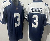 Men's Dallas Cowboys #3 George Pickens Navy Blue Thanksgiving FUSE Vapor Limited Stitched Jersey,baseball caps,new era cap wholesale,wholesale hats