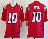 Men's New England patriots #10 Drake Maye Limited Red Fashion FUSE Vapor Jersey,baseball caps,new era cap wholesale,wholesale hats