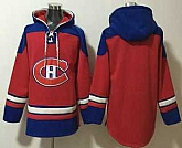 Men's Montreal Canadiens Blank Red Ageless Must Have Lace Up Pullover Hoodie,baseball caps,new era cap wholesale,wholesale hats
