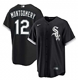 Men's Chicago White Sox #12 Colson Montgomery Black Cool Base Stitched Jersey Dzhi,baseball caps,new era cap wholesale,wholesale hats