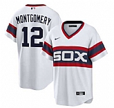 Men's Chicago White Sox #12 Colson Montgomery White Cool Base Stitched Jersey Dzhi,baseball caps,new era cap wholesale,wholesale hats