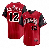 Men's Chicago White Sox #12 Colson Montgomery Red Black 2025 City Connect Limited Stitched Jersey Dzhi,baseball caps,new era cap wholesale,wholesale hats