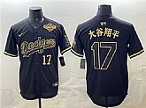Men's Los Angeles Dodgers #17 Shohei Ohtani Black Gold 2025 World Series Patch Limited Stitched Jersey Dzhi,baseball caps,new era cap wholesale,wholesale hats