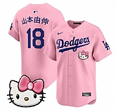 Men's Los Angeles Dodgers #18 Yamamoto Pink 2025 Hello Kitty Vapor Limited Stitched Jersey Dzhi,baseball caps,new era cap wholesale,wholesale hats