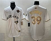 Men's Toronto Blue Jays #39 Trey Yesavage White Gold 2025 American League Champions Limited Stitched Jersey Dzhi,baseball caps,new era cap wholesale,wholesale hats