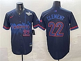Men's Toronto Blue Jays #22 Ernie Clement Navy 2025 World Series City Connect Limited Stitched Jersey Dzhi,baseball caps,new era cap wholesale,wholesale hats