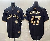 Men's Toronto Blue Jays #47 Addison Barger Black Gold 2025 American League Champions Limited Stitched Jersey Dzhi,baseball caps,new era cap wholesale,wholesale hats
