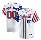 Men's Detroit Tigers ACTIVE PLAYER Custom White 2025 Independence Day Vapor Premier Limited Stitched Baseball Jersey,baseball caps,new era cap wholesale,wholesale hats