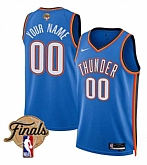Men's Oklahoma City Thunder Active Player Custom Blue 2025 Icon Edition Stitched Basketball Jersey,baseball caps,new era cap wholesale,wholesale hats