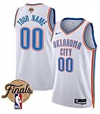 Men's Oklahoma City Thunder Active Player Custom White 2025 Association Edition Stitched Basketball Jersey,baseball caps,new era cap wholesale,wholesale hats