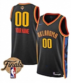 Men's Oklahoma City Thunder Active Player Custom Black 2024-25 City Edition Stitched Basketball Jersey,baseball caps,new era cap wholesale,wholesale hats