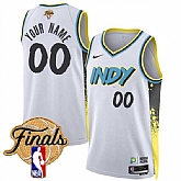 Men's Indiana Pacers Active Player Custom White 2024-25 City Edition Stitched Basketball Jersey,baseball caps,new era cap wholesale,wholesale hats
