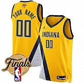 Men's Indiana Pacers Active Player Custom Yellow 2025 Finals Statement Edition Stitched Basketball Jersey,baseball caps,new era cap wholesale,wholesale hats