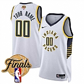Men's Indiana Pacers Active Player Custom White 2025 Finals Association Edition Stitched Basketball Jersey,baseball caps,new era cap wholesale,wholesale hats