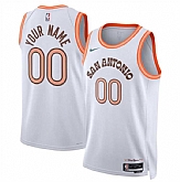 Men's San Antonio Spurs Active Player Custom White 2023-24 City Edition Stitched Basketball Jersey,baseball caps,new era cap wholesale,wholesale hats