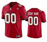 Men's Tampa Bay Buccaneers Active Player Custom Red 2025 50th Anniversary Patch Vapor Limited Football Stitched Jersey,baseball caps,new era cap wholesale,wholesale hats