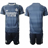 Men's Real Madrid Custom 2025-26 Navy Away Soccer Jersey Suit,baseball caps,new era cap wholesale,wholesale hats