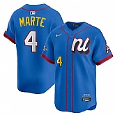 Men's National League #4 Ketel Marte Blue 2025 All-Star Edition Limited Stitched Baseball Jersey,baseball caps,new era cap wholesale,wholesale hats