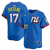 Men's National League #17 Shohei Ohtani Blue 2025 All-Star Edition Limited Stitched Baseball Jersey,baseball caps,new era cap wholesale,wholesale hats